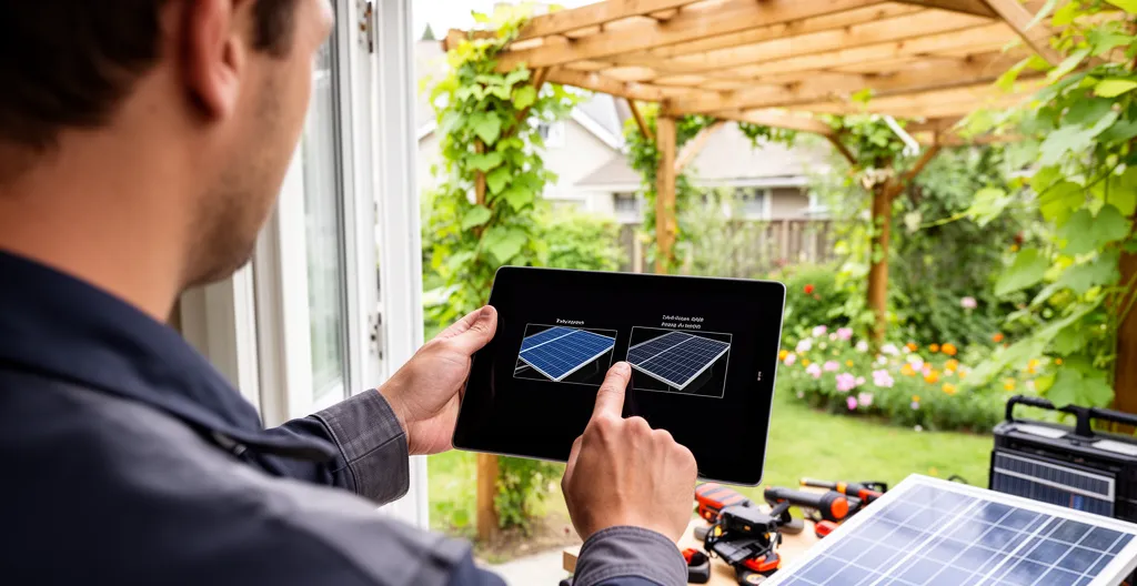 Comparación visual entre instalación en tejado y pérgola solar